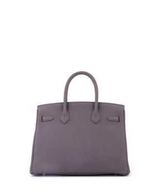 Birkin 30 Handbag Grey Togo with Palladium Hardware