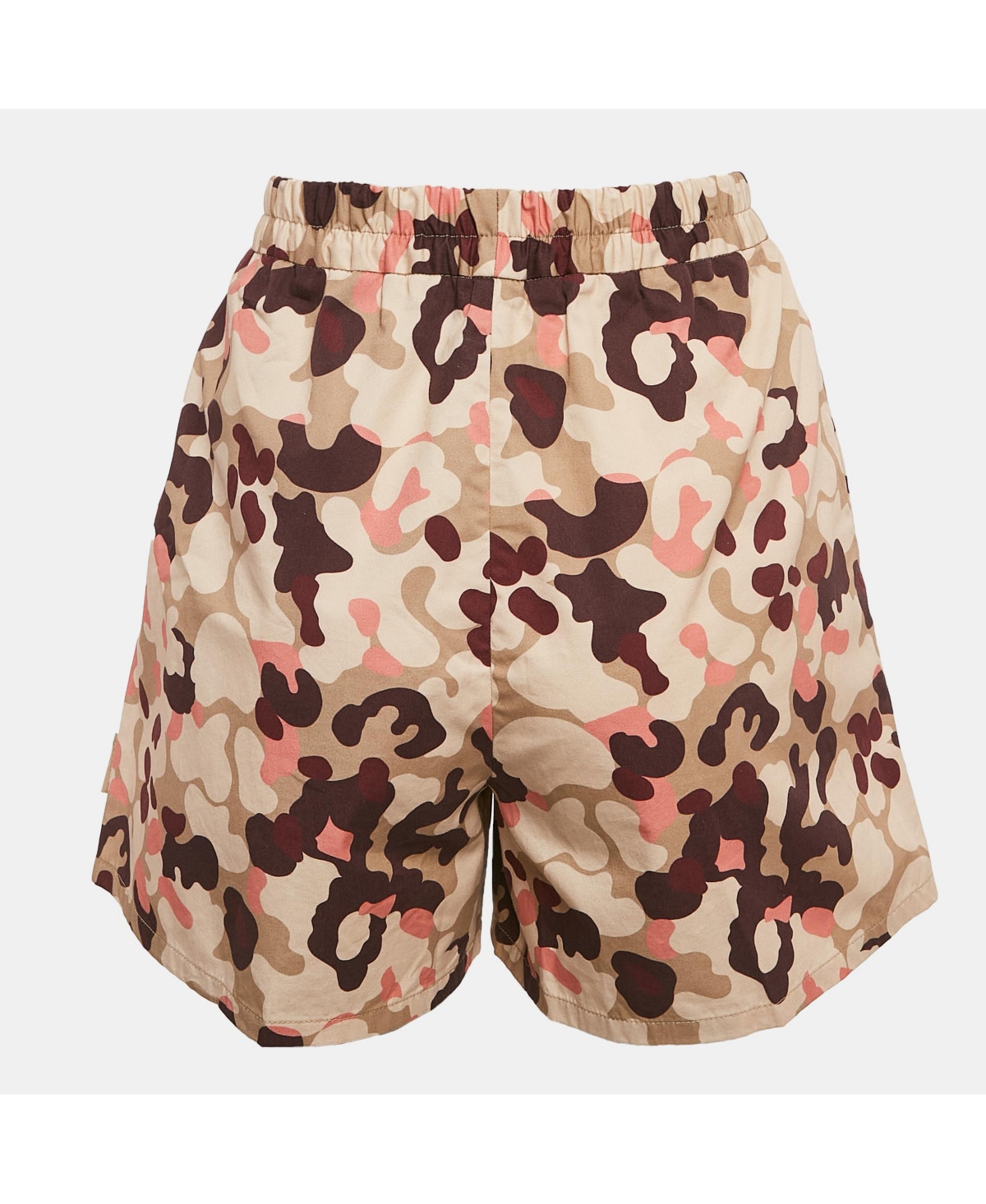 Pre-Owned Moncler Women's Beige Camouflage Print Cotton Shorts