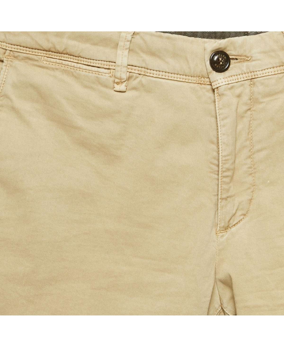 Pre-Owned Moncler Men's Beige Cotton Gabardine Bermuda Shorts