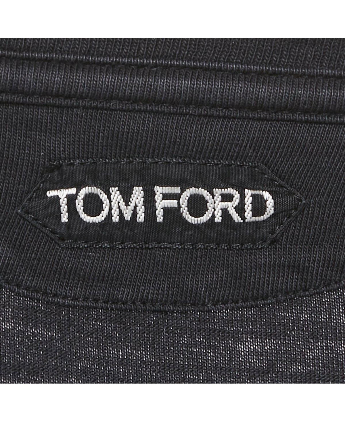 Pre-Owned Tom Ford Men's Black Cotton Knit Front Pocket Crew Neck T-Shirt