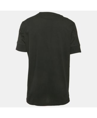 Men's Black Cotton Knit Henley Neck T-Shirt