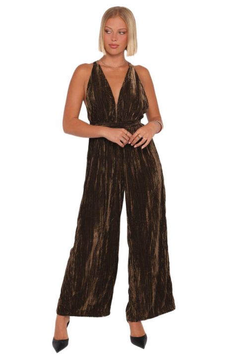 Женский комбинезон Petal and Pup Melody Velvet Jumpsuit, цвет: Мокко оливковый