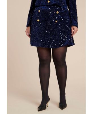 Women's Sequin Velvet Skort
