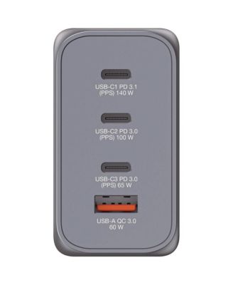 32205 240 Watts 4-Port GaN Wall Charger - Black/Gray