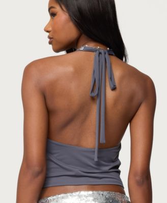 Women's Briella Cowl Neck Halter Top