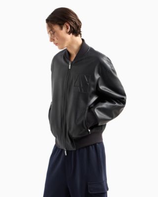 A|X Armani Exchange - Men's Faux-Leather Bomber Jacket