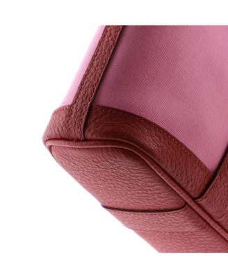 Pre-Owned HERMES 28 Garden File Tote Toile and Leather