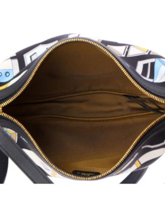 Pre-Owned HERMES Sursoie To Go Pouch Printed Silk and Leather