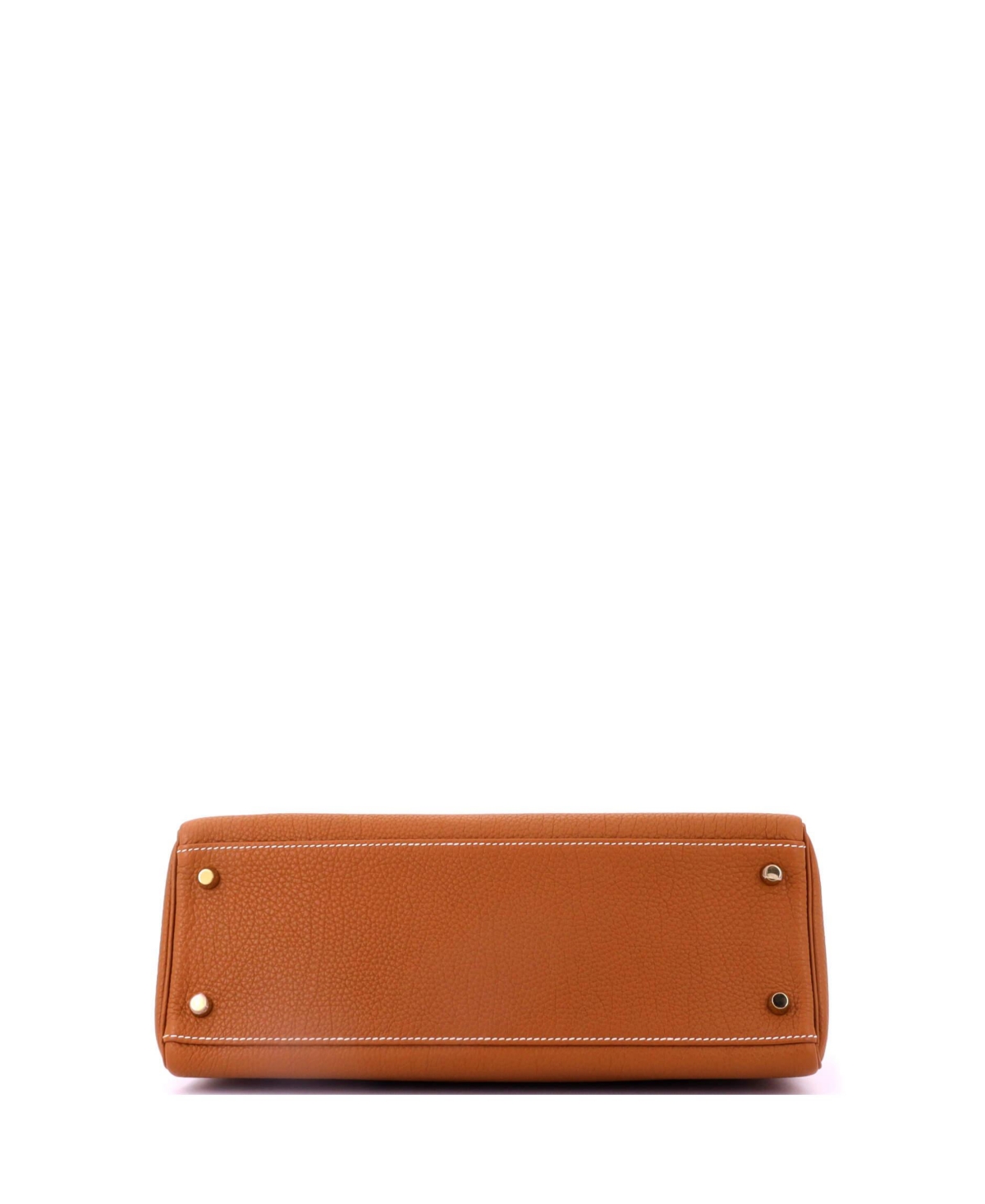 Pre-Owned HERMES Kelly 32 Handbag Brown Togo with Gold Hardware