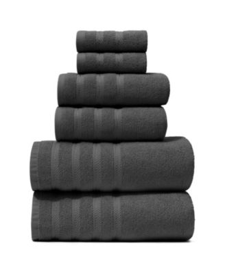 Luxury Soft & Absorbent 100% Ring Spun Cotton Towel Set for Bathroom, Shower, Spa - 6 Piece Set