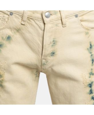 Men's Cream Tie Dye Denim David Jeans