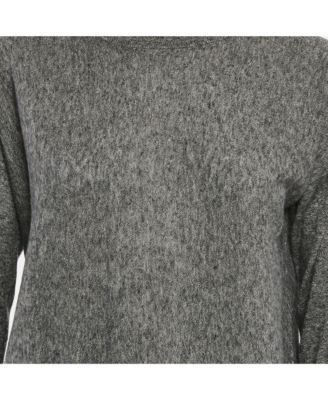 Women's Grey Cashmere Full Sleeve Crisp Sweater