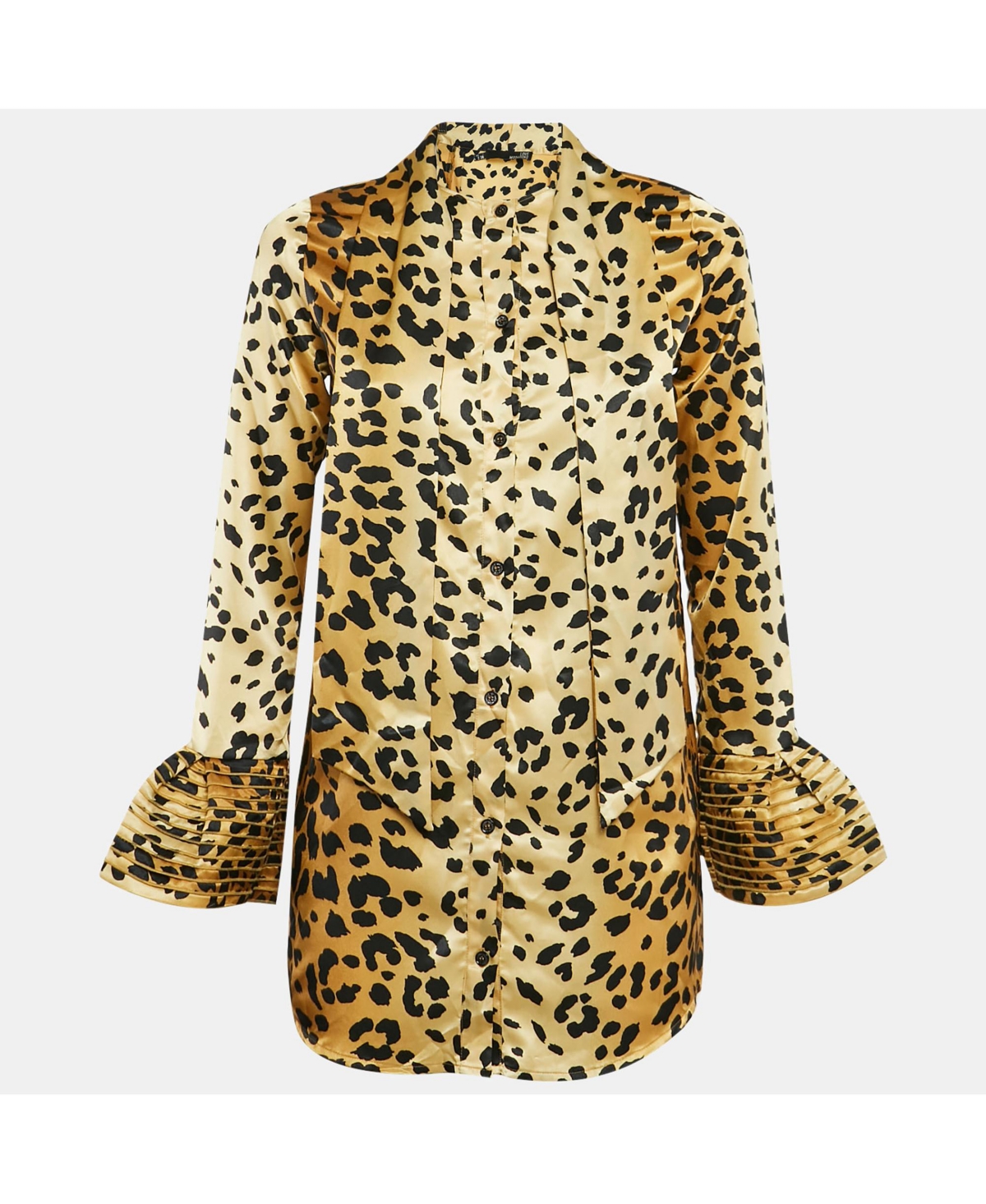 Pre-Owned Love Moschino Women's Brown Leopard Print Satin Mini Dress
