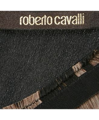 Women's Brown Leopard Print Silk Sleeveless Top