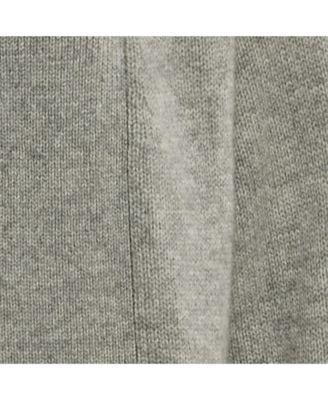 Women's Deluxe Grey Cashmere Fringed Open Front Paloma Cardigan