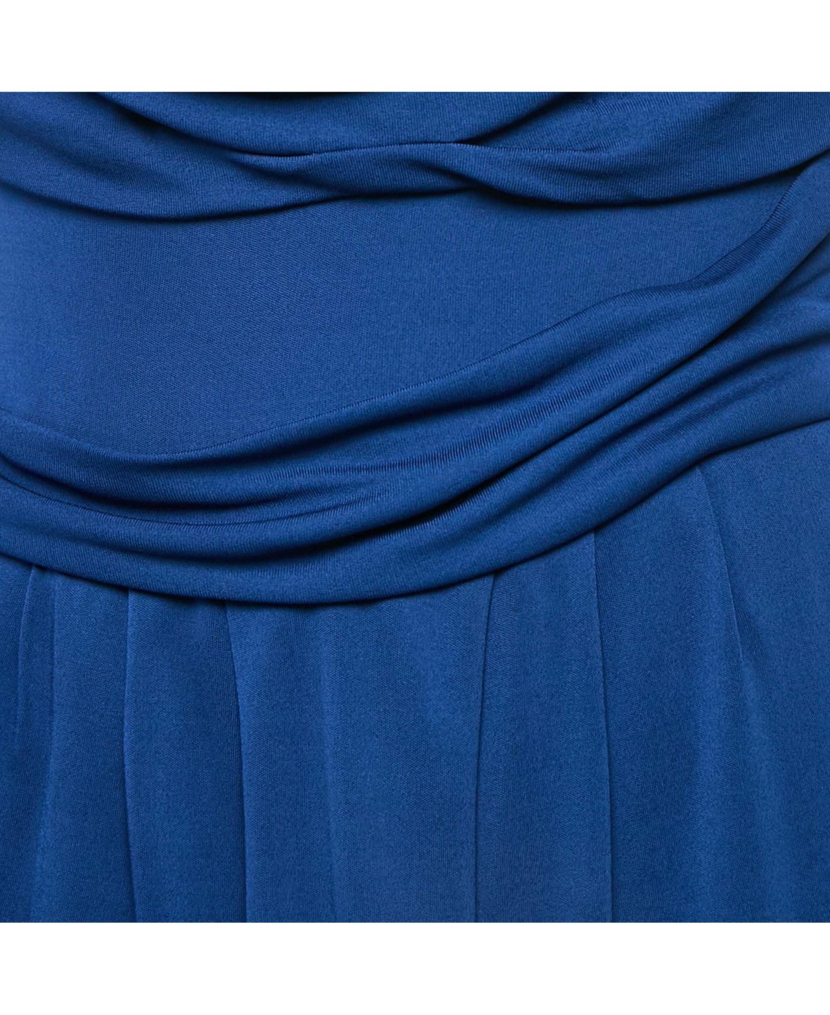 Pre-Owned Moschino Women's Navy Blue Jersey Draped Detail Sleeveless Mini Dress