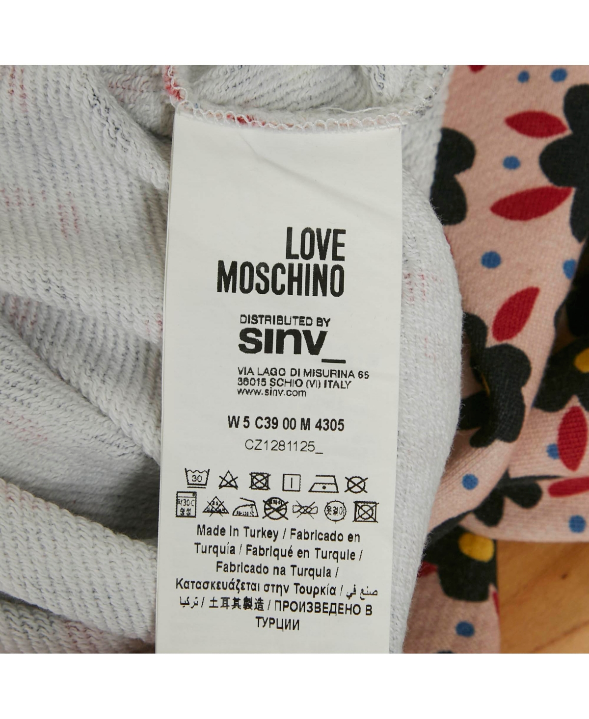 Pre-Owned Love Moschino Women's Pink Floral Print Cotton Jersey Mini Dress