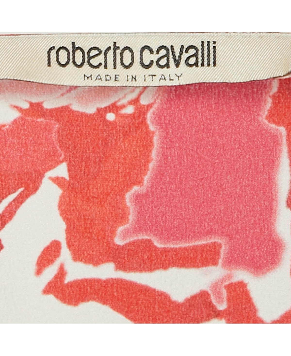 Pre-Owned Roberto Cavalli Women's Printed Silk Asymmetric Sleeveess Wrap Top