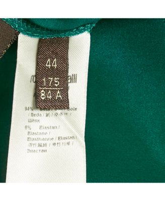 Women's Green Satin Ruffled High-Low Maxi Skirt