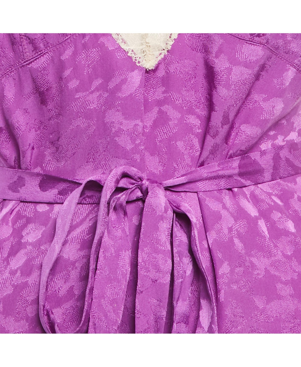 Pre-Owned Zadig & Voltaire Women's Purple Silk Jacquard Belted Cathy Leo Camisole