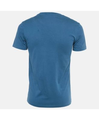 Men's Couture Blue Logo Print Cotton Crew Neck T-Shirt