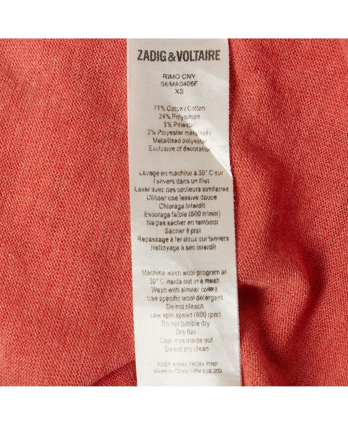 Pre-Owned Zadig & Voltaire Women's Candy Pink Lurex Knit Rimo Mini Dress