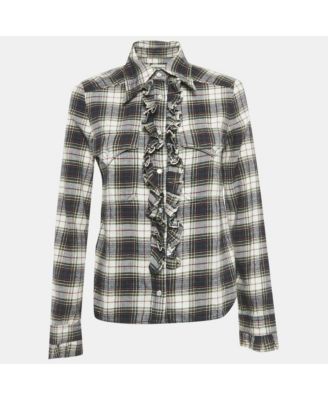 Women's Green Checks Cotton Trissy Carreaux Shirt