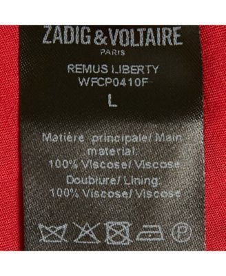 Women's Red Floral Print Crepe Remus Liberty Mini Dress