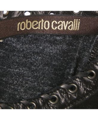 Women's Floral Print Silk Lace-Up Leather Tank Top