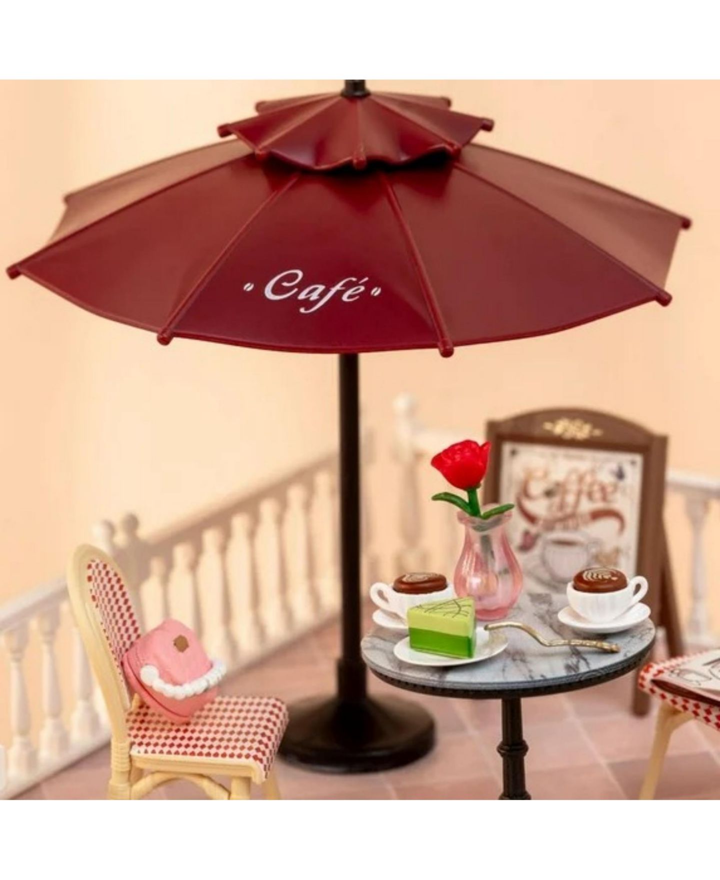 3D-пазл Robotime: миниатюрный кукольный домик Chic Cafe Terrace, сборный набор — фото 4