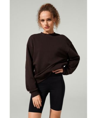 Women's SILKERRY Oversized Porchlight Balance Crew Pullover Sweatshirt