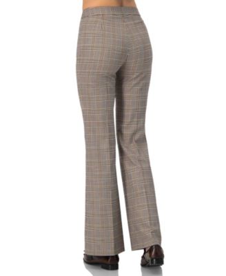 Women's Straight-Leg Prince Of Wales Trousers
