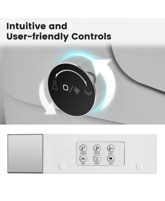 Smart One-Piece Bathroom Fixture With Heated Seat, Auto Flush, Wash, Dryer And Deodorizer