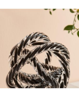 Nox Glass Knot Loop Sculpture