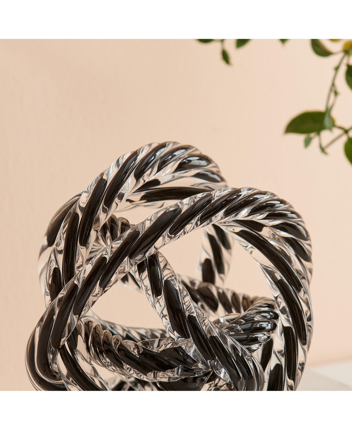 Danya B Nox Glass Knot Loop Sculpture