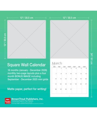 Mom's Family Planner | 2026 12 x 24 Inch (Hanging) Monthly Square Wall Calendar | Matte Paper and Sticker Sheet | Plastic-Free