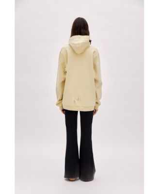 Women's Cotton Long-Sleeve Destroyed Hoodie