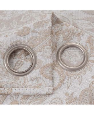 Bridgeport Jacquard High Quality Light Filtering Grommet Curtain Panel 54" x 90" Taupe