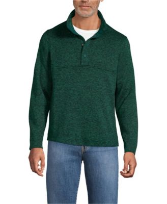 Men's Sweater Fleece Snap Neck Pullover Jacket