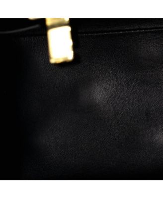 Small Studio Top Handle Box Bag Printed Leather