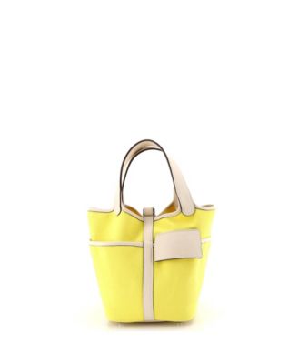 Pre-Owned HERMES PM Cargo Picotin Lock Bag Canvas and Swift