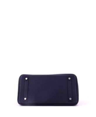 Pre-Owned HERMES Birkin 30 Handbag Verso Togo with Palladium Hardware