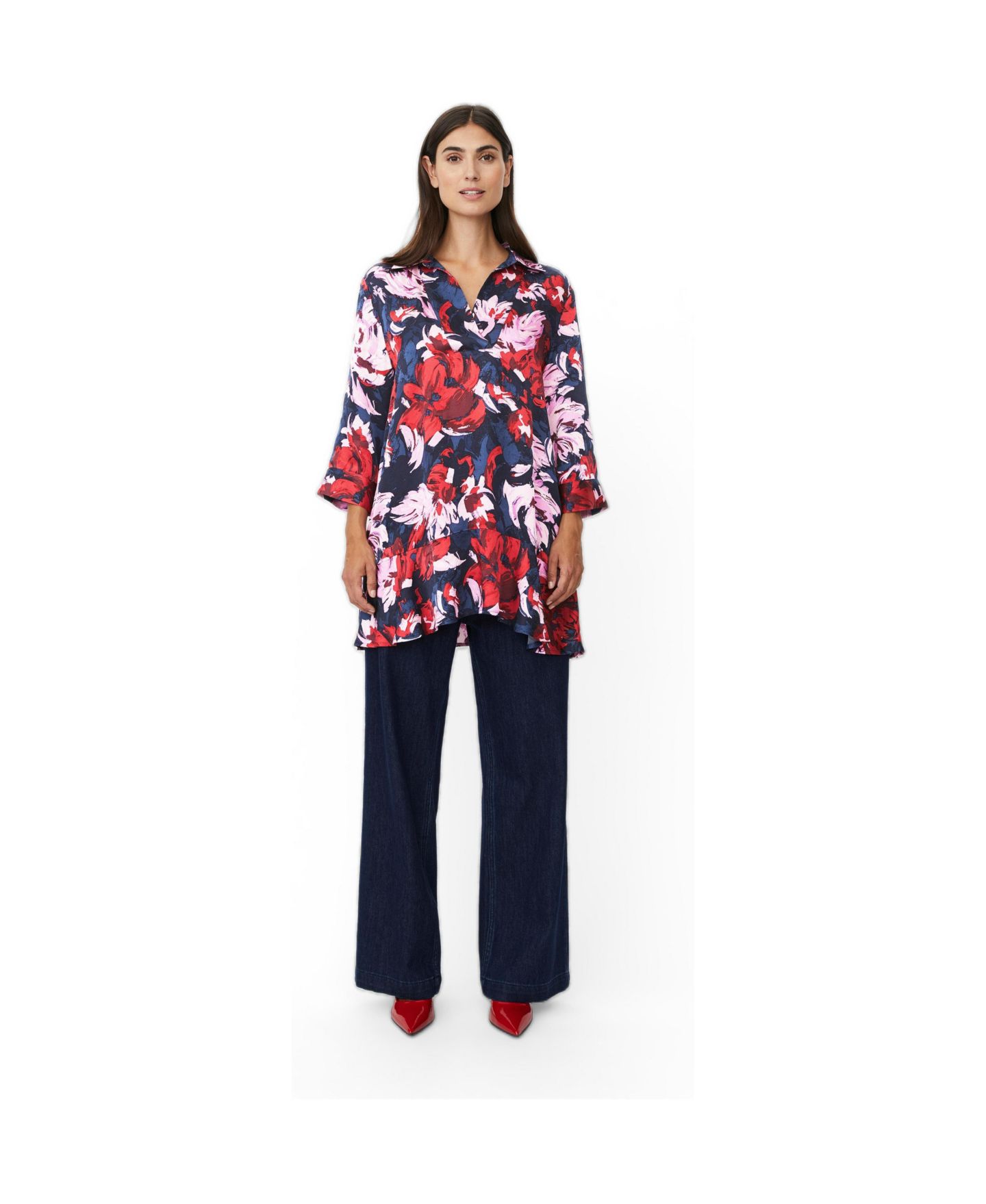 Женский топ Masai Copenhagen MaGalvora Tunic Top, цвет: Алый шалфейный — фото 2