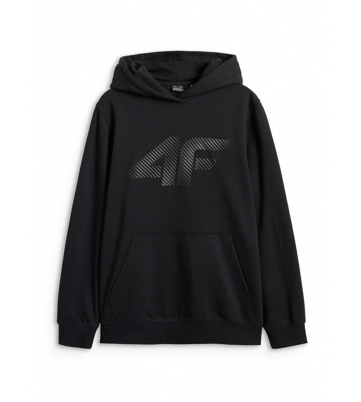 Мужское худи 4F Non-Zip Hooded, цвет: Чёрный — фото 5