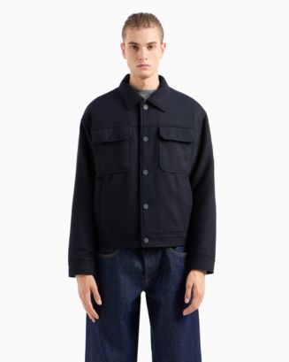 A|X Armani Exchange Men's Wool-Blend Shirt Jacket - Macy's