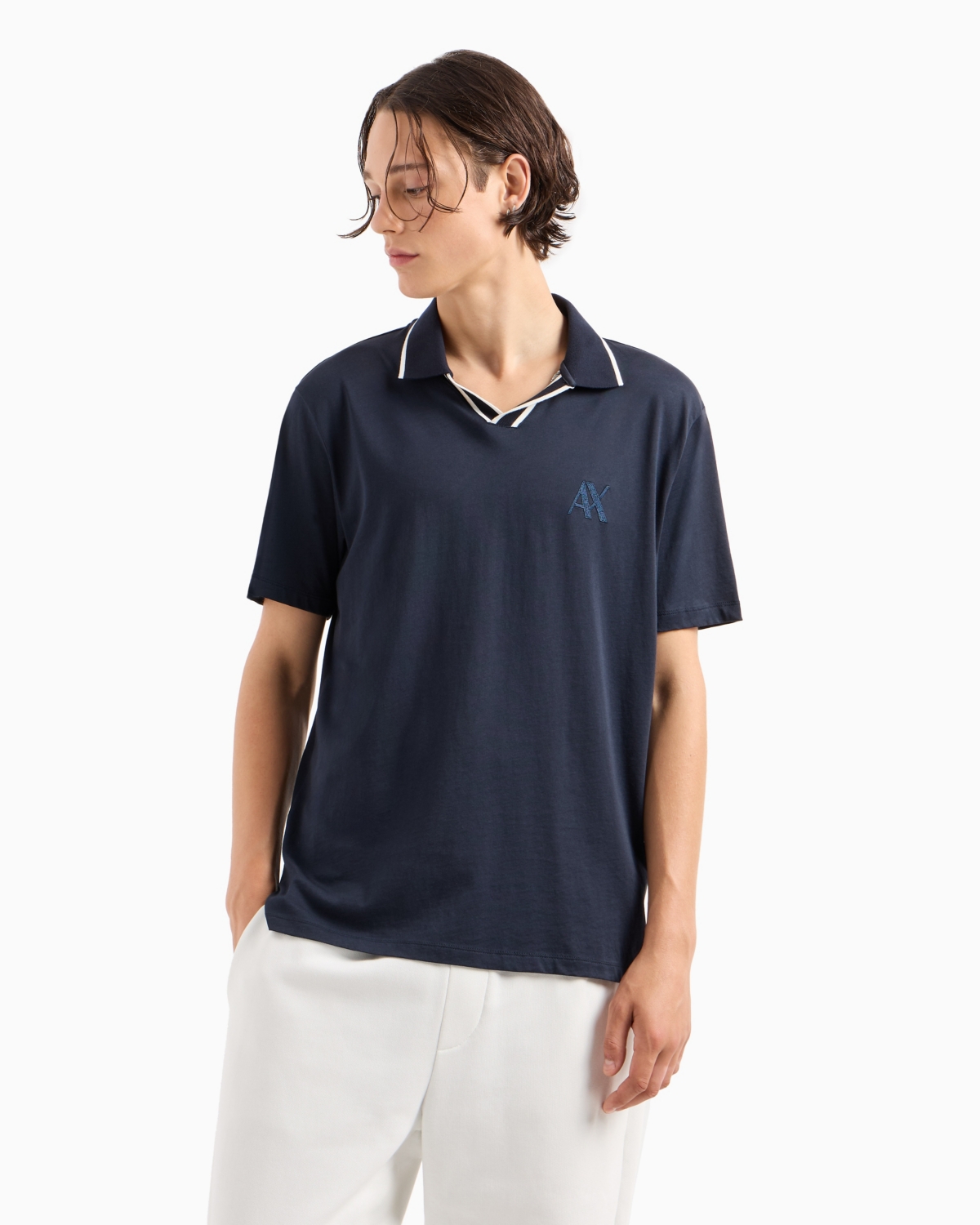 A|X Armani Exchange Men's Tipped Collar Polo Shirt