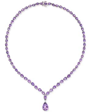 image of Amethyst (28 ct. t.w.) Statement Necklace in Sterling Silver