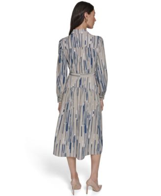 Women's Balloon-Sleeve Printed Dress