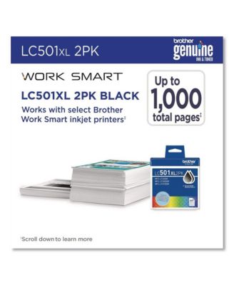 LC501XL2PKS 500 Page-Yield High-Yield Ink - Black (2/Pack