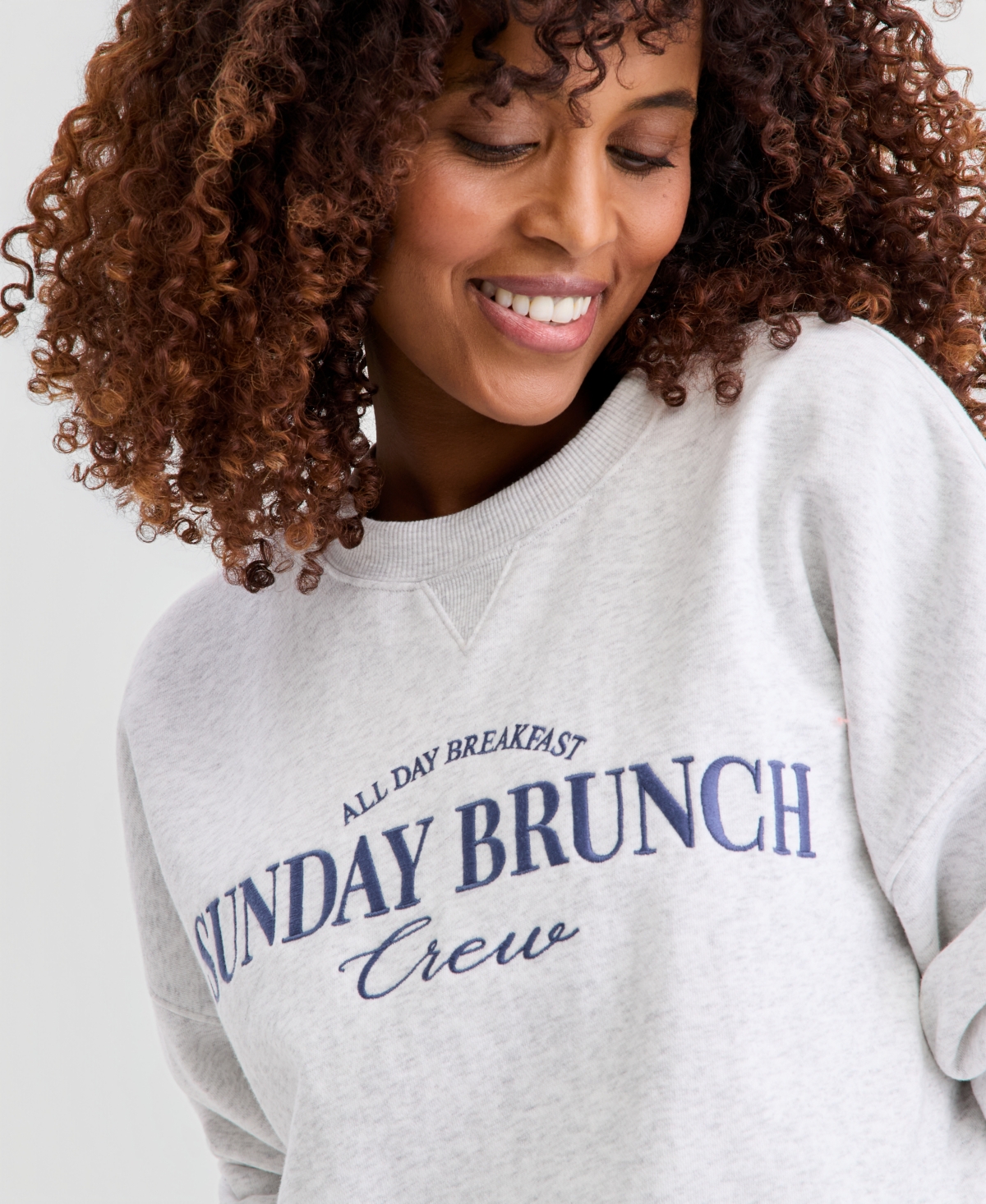 State of Day Women's French Terry Crewneck Sweatshirt, Macy's Exclusive